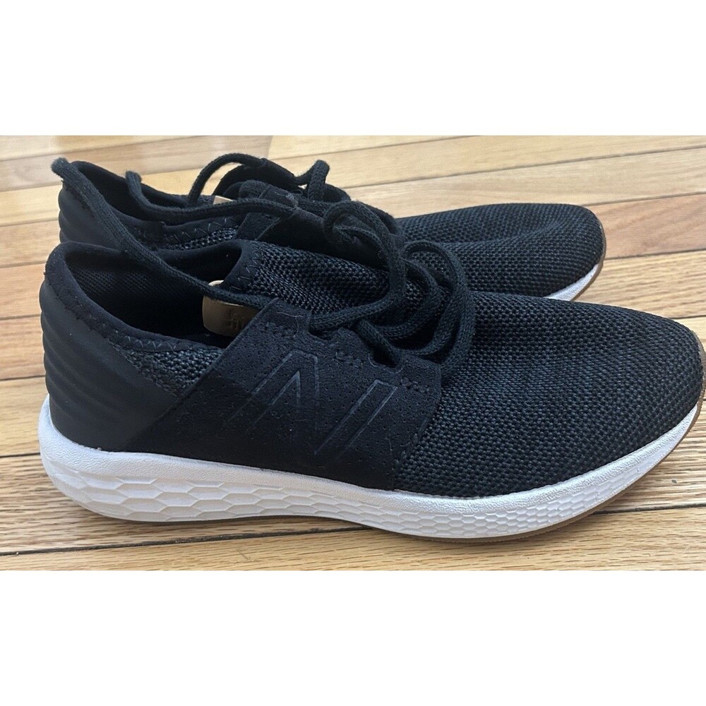 New Balance Fresh Foam Cruz v2 Knit Sneakers (WCRUZKB2) Women Sz 7 Black Shoes